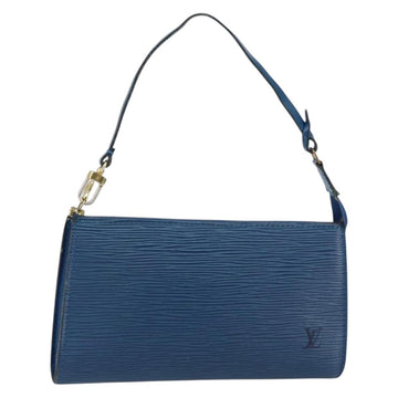 LOUIS VUITTON Epi Pochette Accessoires Accessory Pouch Blue M52985 Auth 153939