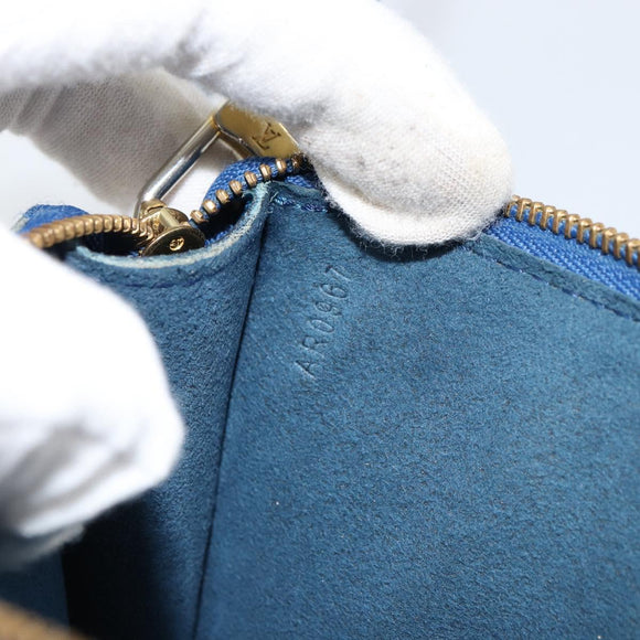LOUIS VUITTON Epi Pochette Accessoires Accessory Pouch Blue M52985 Auth 153939