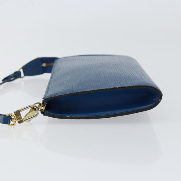 LOUIS VUITTON Epi Pochette Accessoires Accessory Pouch Blue M52985 Auth 153939