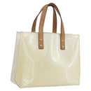 LOUIS VUITTON Monogram Vernis Reade PM Hand Bag Perle M91336 LV Auth 153943V-1