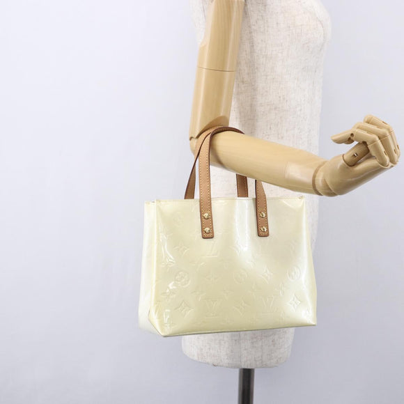 LOUIS VUITTON Monogram Vernis Reade PM Handtasche Perle M91336 LV Auth 153943V