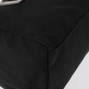 PRADA Hand Bag Nylon Black Silver Auth 153944-17