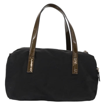 PRADA Hand Bag Nylon Black Silver Auth 153944 - 0