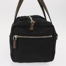 PRADA Hand Bag Nylon Black Silver Auth 153944-4