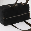 PRADA Hand Bag Nylon Black Silver Auth 153944-6