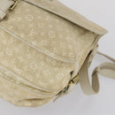 LOUIS VUITTON Monogram Mini Lin Saumur PM Bag Ivory Dunne M95314 LV Auth 153946-8
