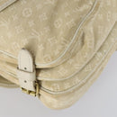 LOUIS VUITTON Monogram Mini Lin Saumur PM Bag Ivory Dunne M95314 LV Auth 153946-17