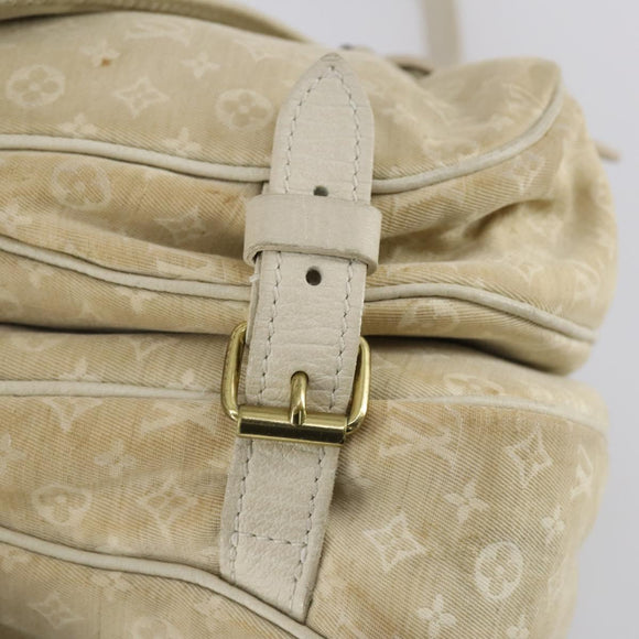 LOUIS VUITTON Monogram Mini Lin Saumur PM Bag Ivory Dunne M95314 LV Auth 153946