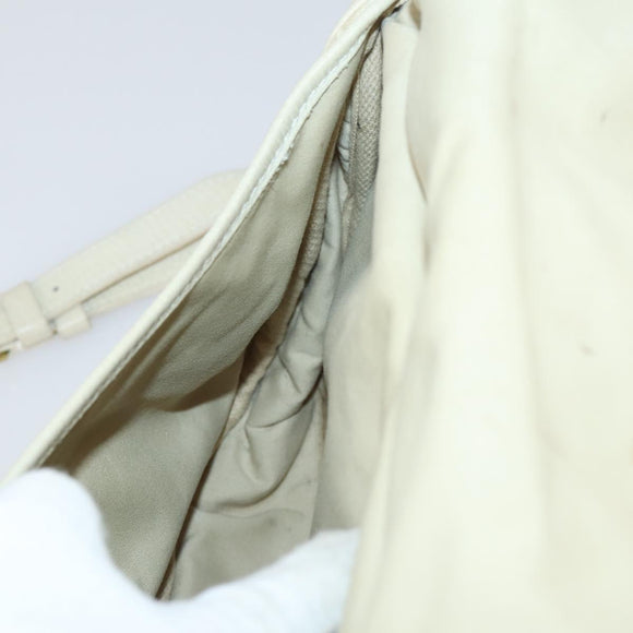 LOUIS VUITTON Monogram Mini Lin Saumur PM Bag Ivory Dunne M95314 LV Auth 153946