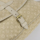 LOUIS VUITTON Monogram Mini Lin Saumur PM Bag Ivory Dunne M95314 LV Auth 153946-26