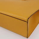 CELINE Shoulder Bag Leather Yellow Gold Auth 153948-9