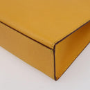 CELINE Shoulder Bag Leather Yellow Gold Auth 153948-15