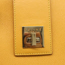 CELINE Shoulder Bag Leather Yellow Gold Auth 153948-17