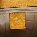 CELINE Shoulder Bag Leather Yellow Gold Auth 153948-18