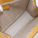 CELINE Shoulder Bag Leather Yellow Gold Auth 153948-10