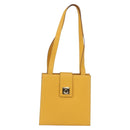 CELINE Shoulder Bag Leather Yellow Gold Auth 153948-13
