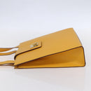 CELINE Shoulder Bag Leather Yellow Gold Auth 153948-3