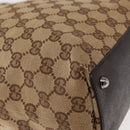 GUCCI GG Canvas Tote Bag Beige Silver 120840 Auth 153949-14