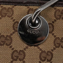 GUCCI GG Canvas Tote Bag Beige Silver 120840 Auth 153949-17