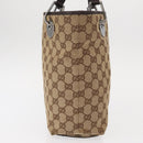 GUCCI GG Canvas Tote Bag Beige Silver 120840 Auth 153949-5