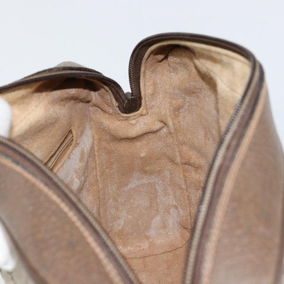 GUCCI GG Supreme Web Sherry Line Bag PVC Beige Gold 24 02 005 Auth 153950