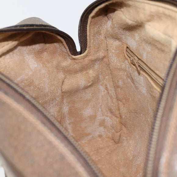 GUCCI GG Supreme Web Sherry Line Bag PVC Beige Gold 24 02 005 Auth 153950