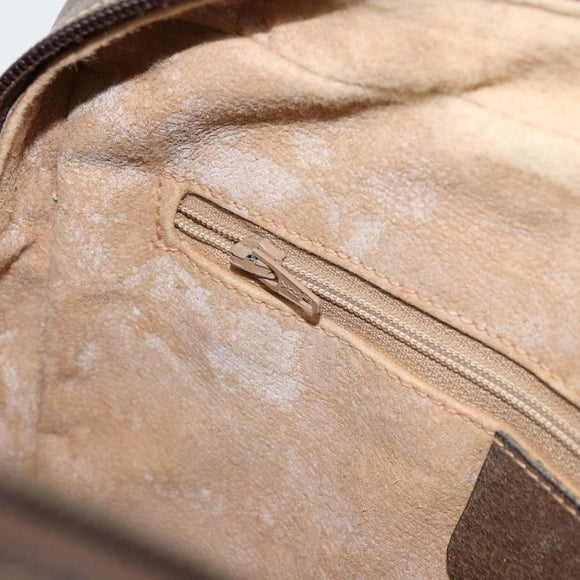 GUCCI GG Supreme Web Sherry Line Bag PVC Beige Gold 24 02 005 Auth 153950