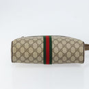 GUCCI GG Supreme Web Sherry Line Bag PVC Beige Gold 24 02 005 Auth 153950-5