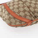 GUCCI GG Canvas Abbey Shoulder Bag Beige Gold 203257 Auth 153951-11