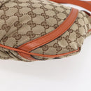GUCCI GG Canvas Abbey Shoulder Bag Beige Gold 203257 Auth 153951-12