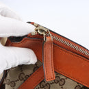 GUCCI GG Canvas Abbey Shoulder Bag Beige Gold 203257 Auth 153951-14