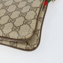 GUCCI GG Supreme Web Sherry Line Shoulder Bag PVC Beige 904 02 035 Auth 153952-10