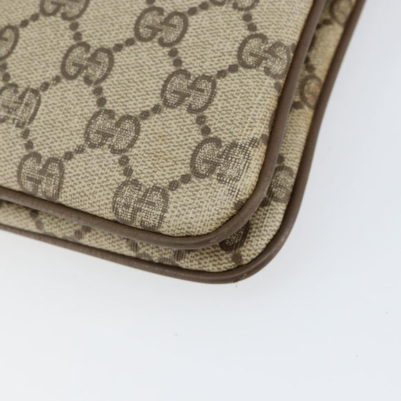 GUCCI GG Supreme Web Sherry Line Shoulder Bag PVC Beige 904 02 035 Auth 153952