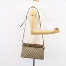 GUCCI GG Supreme Web Sherry Line Shoulder Bag PVC Beige 904 02 035 Auth 153952-23