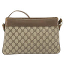 GUCCI GG Supreme Web Sherry Line Shoulder Bag PVC Beige 904 02 035 Auth 153952-3