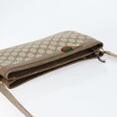 GUCCI GG Supreme Web Sherry Line Shoulder Bag PVC Beige 904 02 035 Auth 153952-6