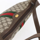 GUCCI GG Supreme Web Sherry Line Shoulder Bag PVC Beige 10 01 3840 Auth 153954-6