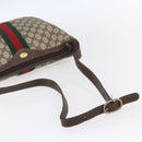 GUCCI GG Supreme Web Sherry Line Shoulder Bag PVC Beige 10 01 3840 Auth 153954-7