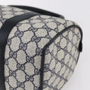 GUCCI GG Supreme Sherry Line Boston Bag PVC Navy Gold Red 116 02 006 Auth 153955-12