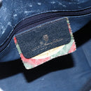 GUCCI GG Supreme Sherry Line Boston Bag PVC Navy Gold Red 116 02 006 Auth 153955-16