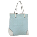 GUCCI GG Canvas Tote Bag Outlet Light Blue 263345 Auth 153956-1