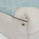 GUCCI GG Canvas Tote Bag Outlet Light Blue 263345 Auth 153956-10