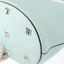 Salvatore Ferragamo Gancini Shoulder Bag Leather Light Blue Silver Auth 153957-17