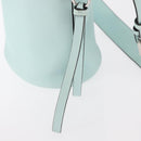 Salvatore Ferragamo Gancini Shoulder Bag Leather Light Blue Silver Auth 153957-18
