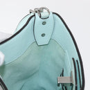 Salvatore Ferragamo Gancini Shoulder Bag Leather Light Blue Silver Auth 153957-22
