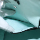 Salvatore Ferragamo Gancini Shoulder Bag Leather Light Blue Silver Auth 153957-23