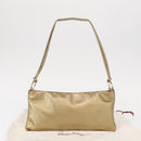 Salvatore Ferragamo Gancini Shoulder Bag Leather Black Gold Auth 153958-20