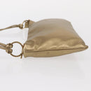 Salvatore Ferragamo Gancini Shoulder Bag Leather Black Gold Auth 153958-5