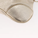 Salvatore Ferragamo Gancini Shoulder Bag Leather Gold Auth 153960-11