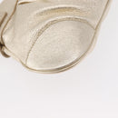 Salvatore Ferragamo Gancini Shoulder Bag Leather Gold Auth 153960-12